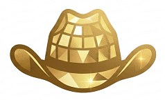 Disco Cowboy Hat Logo