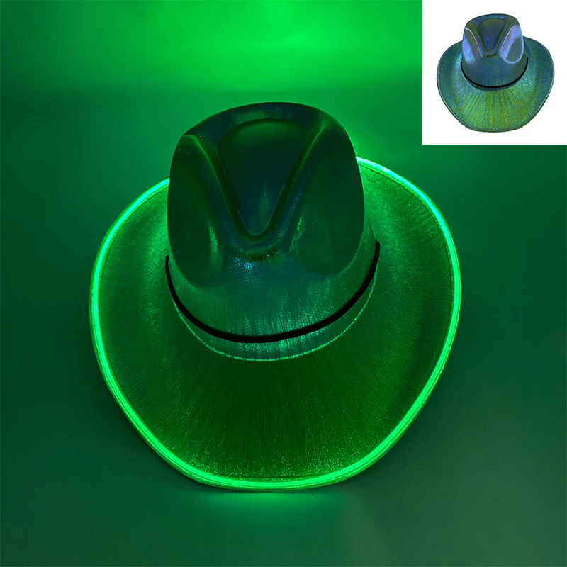 Colorful Flashing LED Pearlescent Cowboy Hat Dance NightClub Decorate Luminous CowGirl Cap Glowing For Neon NightClub - Image 16
