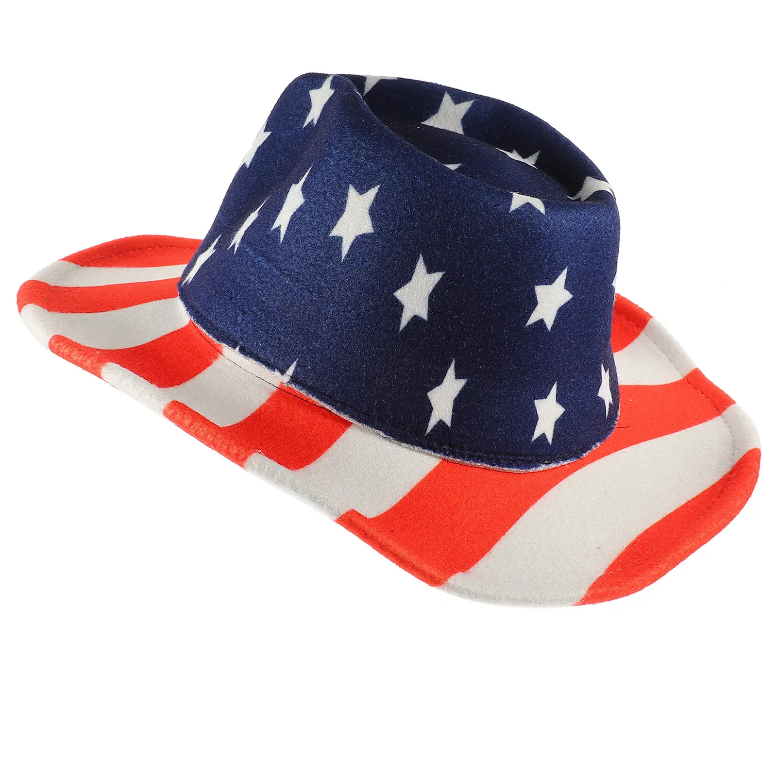 Patriotic American Flag Cowboy Hat Fourth of July Costume Headwear National Day Party Supplies Usa Themed Decorative Western Hat - Image 3