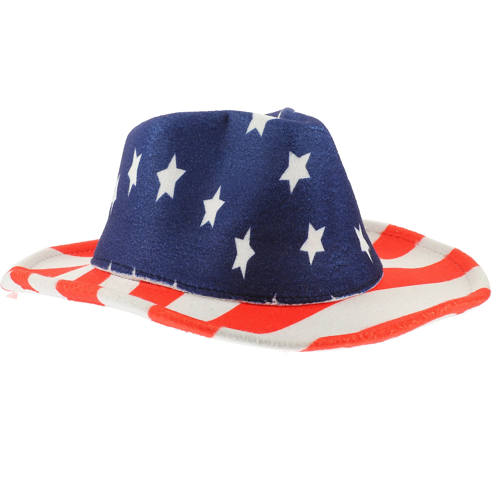 Patriotic American Flag Cowboy Hat Fourth of July Costume Headwear National Day Party Supplies Usa Themed Decorative Western Hat