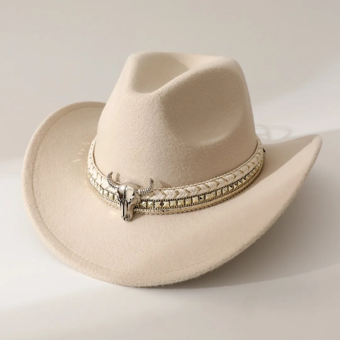 New Heart Shaped Cowboy Head Accessories Cowboy Hat Felt Hat New Men’s and Women’s Outdoor Hat Knight Hat
