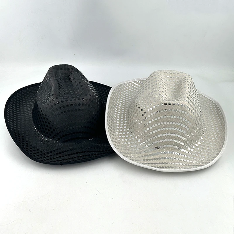 Colorful Flashing LED Pearlescent Cowboy Hat Dance NightClub Decorate Luminous CowGirl Cap Glowing For Neon NightClub - Image 28