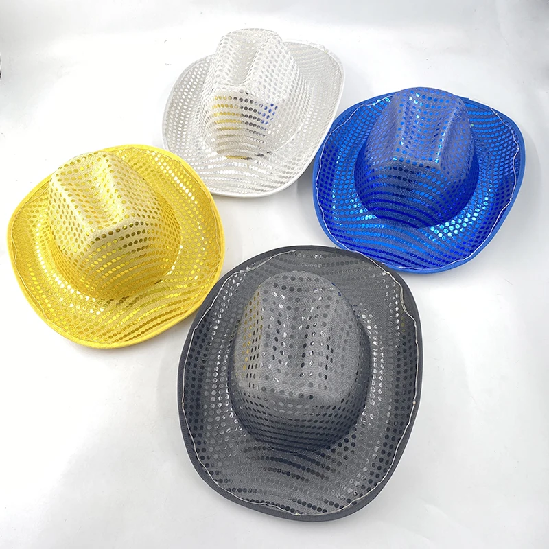 Colorful Flashing LED Pearlescent Cowboy Hat Dance NightClub Decorate Luminous CowGirl Cap Glowing For Neon NightClub - Image 4