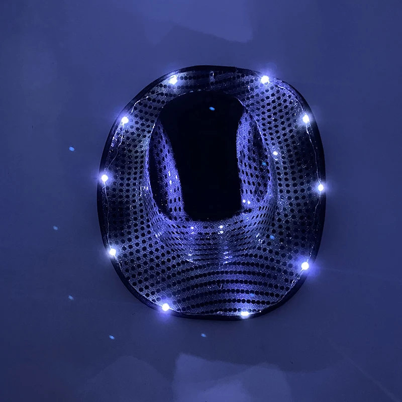 Fashion Decor Cowboy Hat Dance Party Decorate Luminous LED Cowboy Cowgirl Hat Flashing For Carnival Party - Image 7