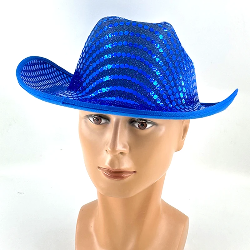 Colorful Flashing LED Pearlescent Cowboy Hat Dance NightClub Decorate Luminous CowGirl Cap Glowing For Neon NightClub - Image 26