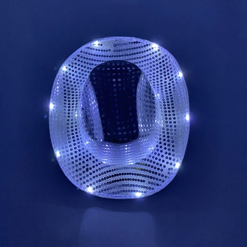 Fashion Decor Cowboy Hat Dance Party Decorate Luminous LED Cowboy Cowgirl Hat Flashing For Carnival Party - Image 9