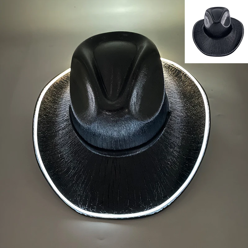 Colorful Flashing LED Pearlescent Cowboy Hat Dance NightClub Decorate Luminous CowGirl Cap Glowing For Neon NightClub - Image 14