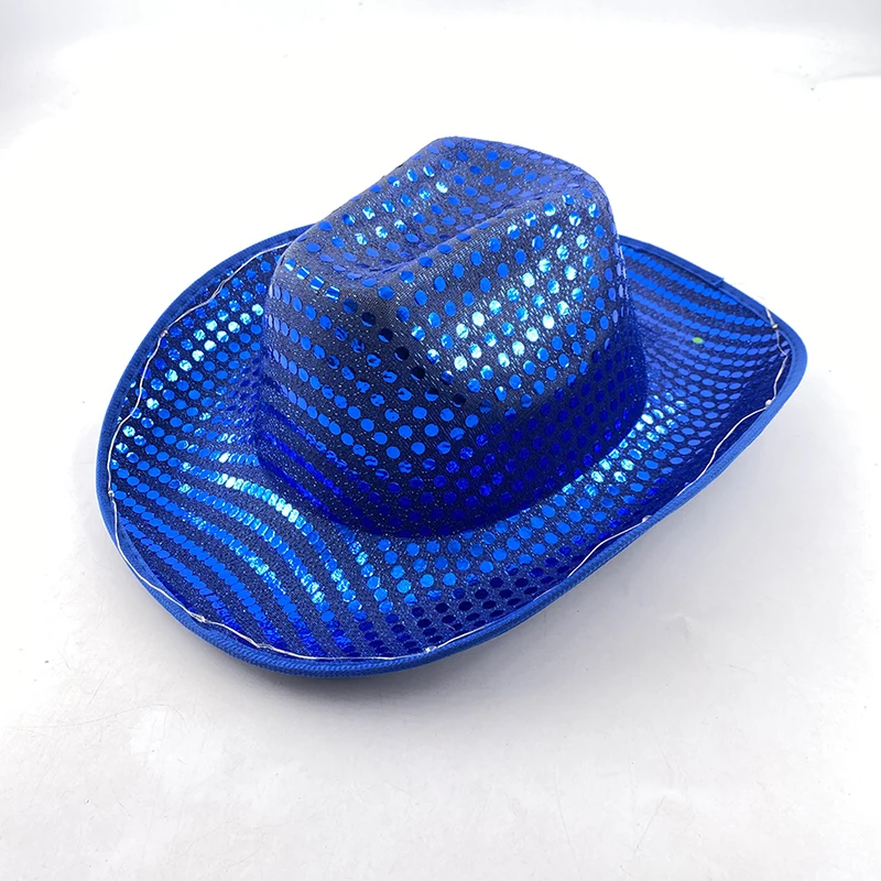 Colorful Flashing LED Pearlescent Cowboy Hat Dance NightClub Decorate Luminous CowGirl Cap Glowing For Neon NightClub - Image 5