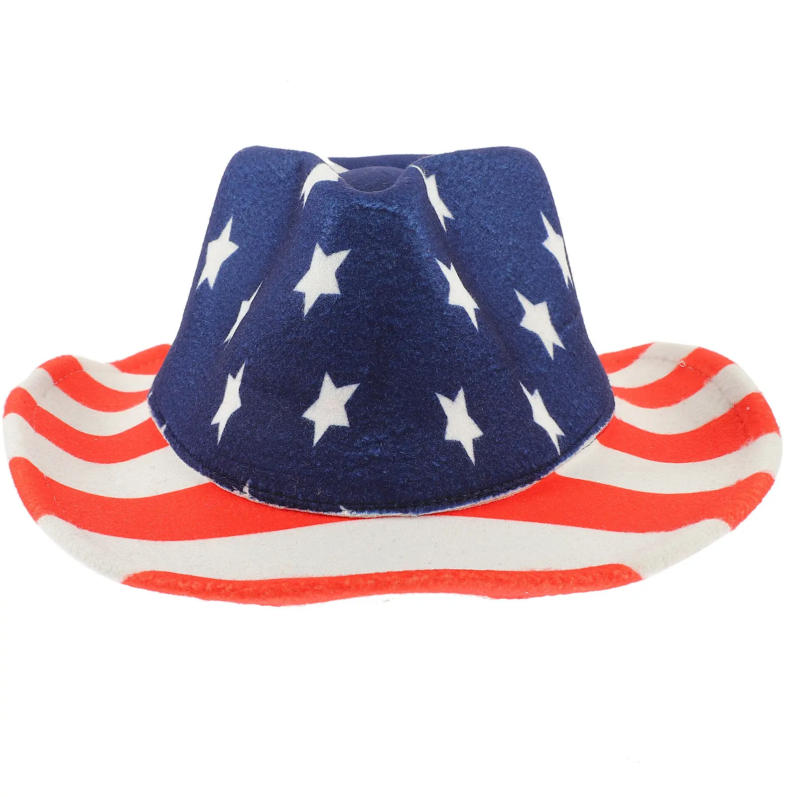 Patriotic American Flag Cowboy Hat Fourth of July Costume Headwear National Day Party Supplies Usa Themed Decorative Western Hat - Image 2